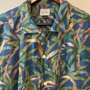 J. Crew Short Sleeve Button Down Tropical Shirt, Size Large